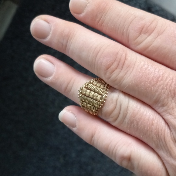 14k Gold Flexable Style Ring 8 1/2 - Picture 8 of 12